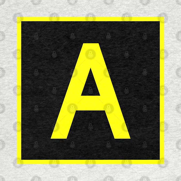 A - Alpha - FAA taxiway sign, phonetic alphabet by Vidision Avgeek